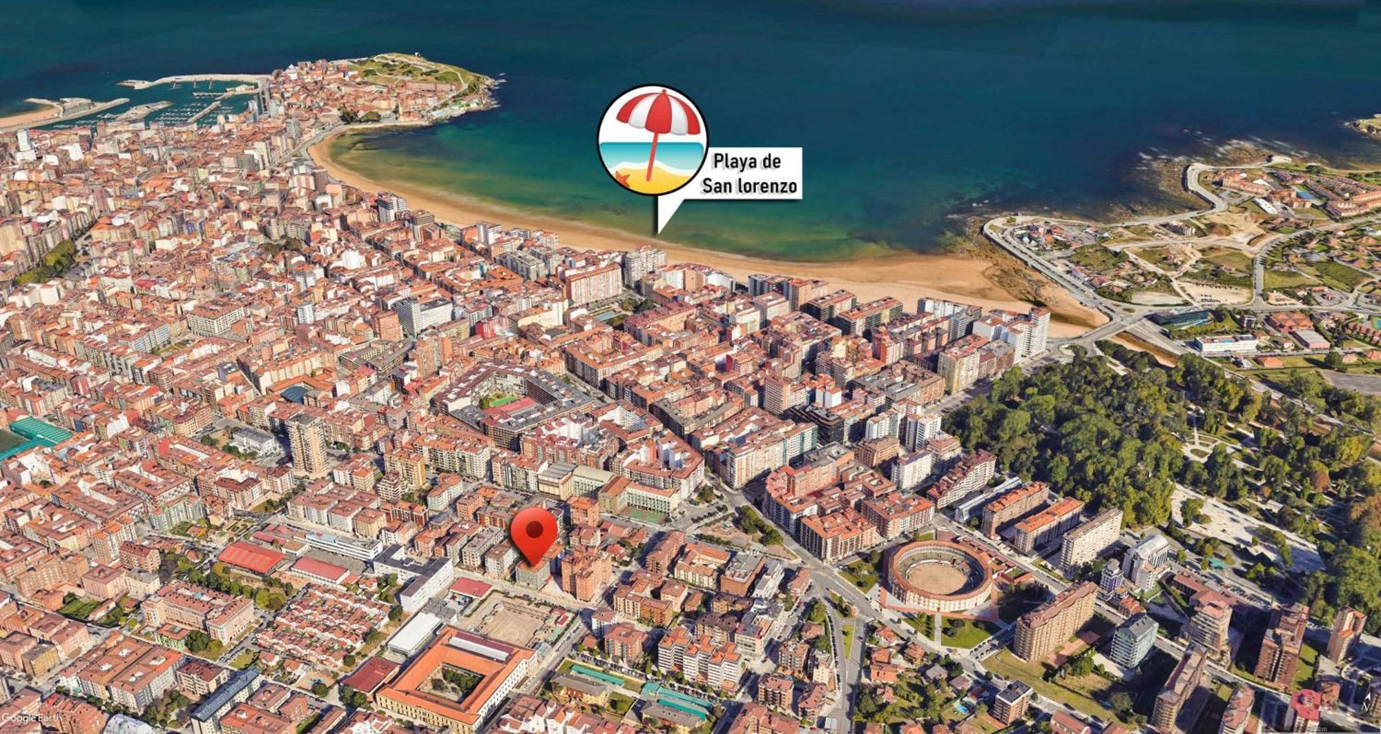 Espacio Moderno En Gijon Playa Экстерьер фото